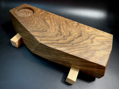 Hinoki Sushi and Sashimi Plate - Japanese style serving board made of natural walnut wood.