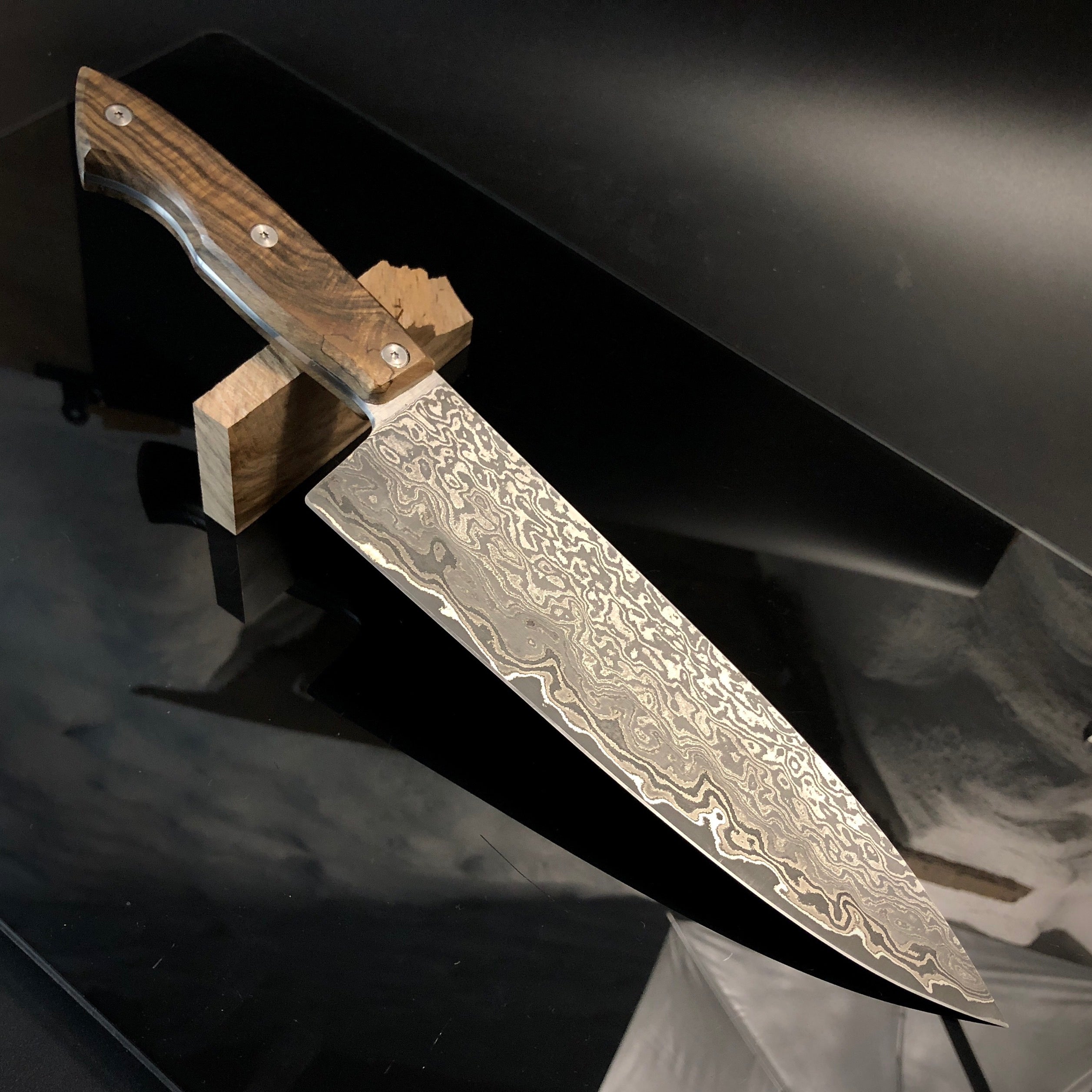 Made to Order French Style Chef Knives. Hammered Out 5160 High Carbon  Blade. USA Rocky Ridge Forge. 