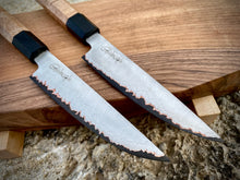 Charger l&#39;image dans la galerie, SET 2 PETTY KNIVES &amp; FEEDING BOARD! Forged Kitchen Knife, Japanese Style.