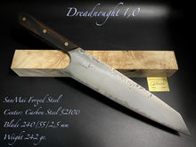 Load image into Gallery viewer, CHEF 240 mm, Kitchen Knife French Style, San Mai Steel, Author&#39;s work. #6.104