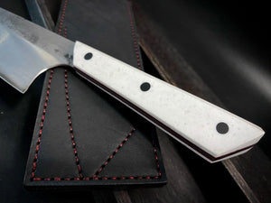 CHEF 237 mm, Kitchen Knife French Style, San Mai Steel, Author's work. #6.105