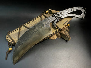 Hand Forged, Huge Brutal Knife, a Collector's Item."Mesozoic"