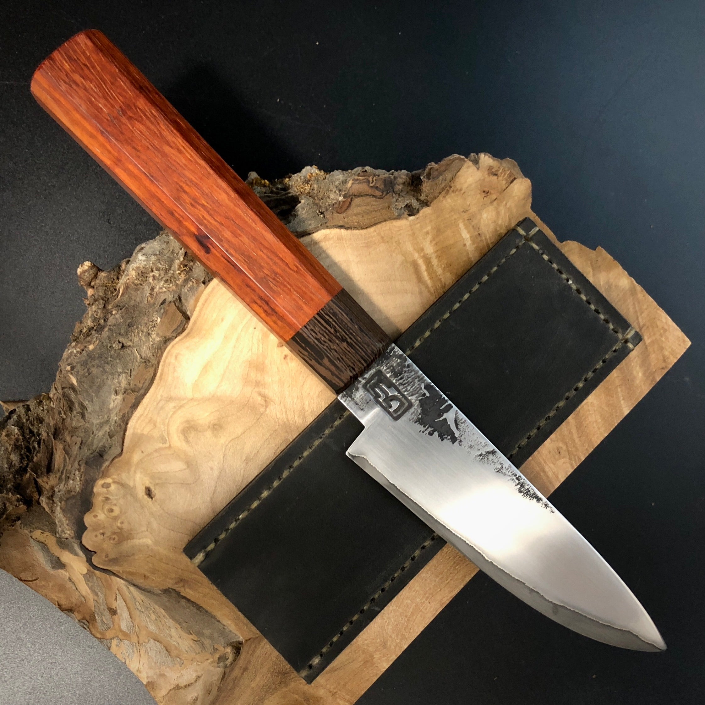 Wrought Iron San Mai Petty Knife