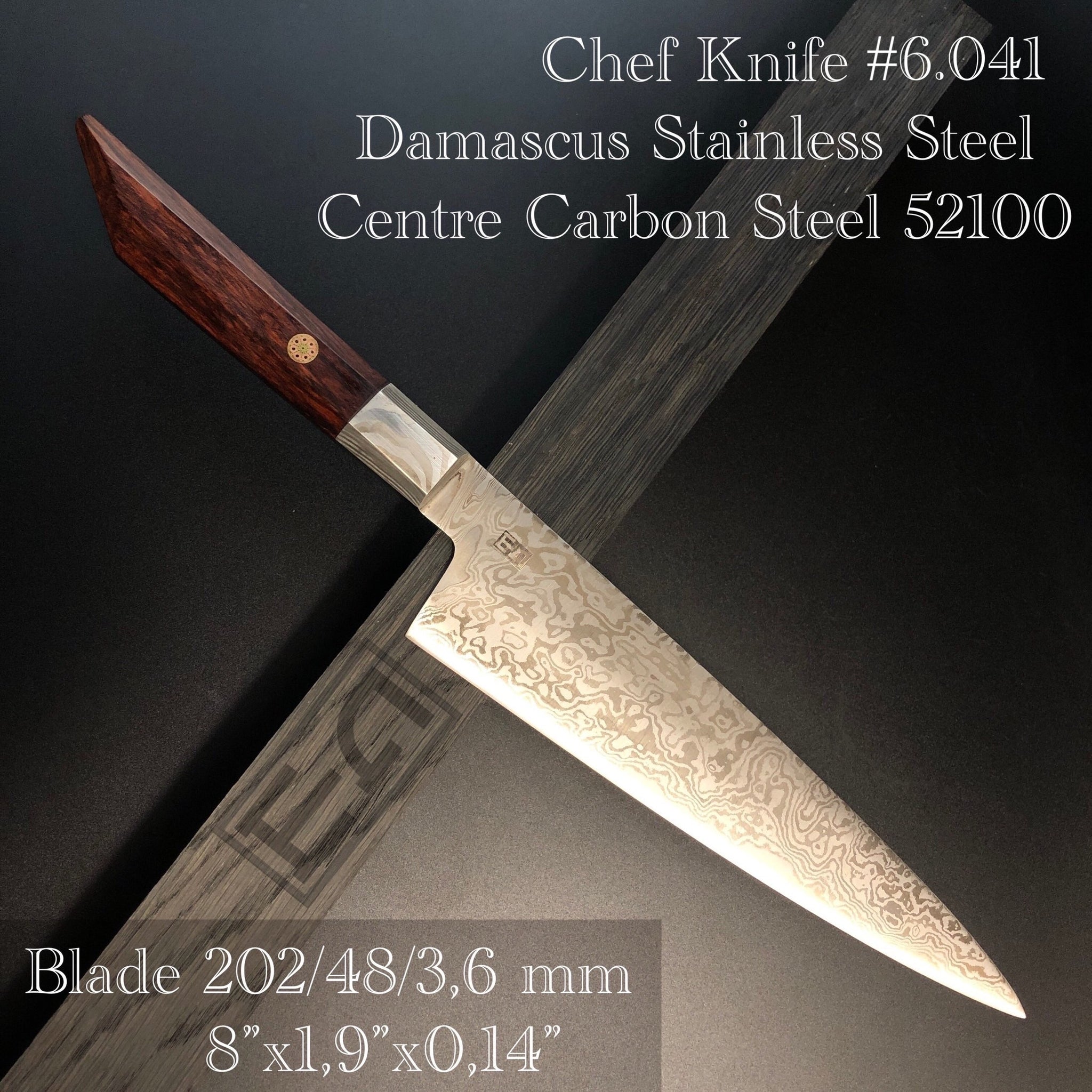 8 DAMASCUS PROFESSIONAL CHEF KNIFE (HAMMERED FINISH) – KANKA Grill
