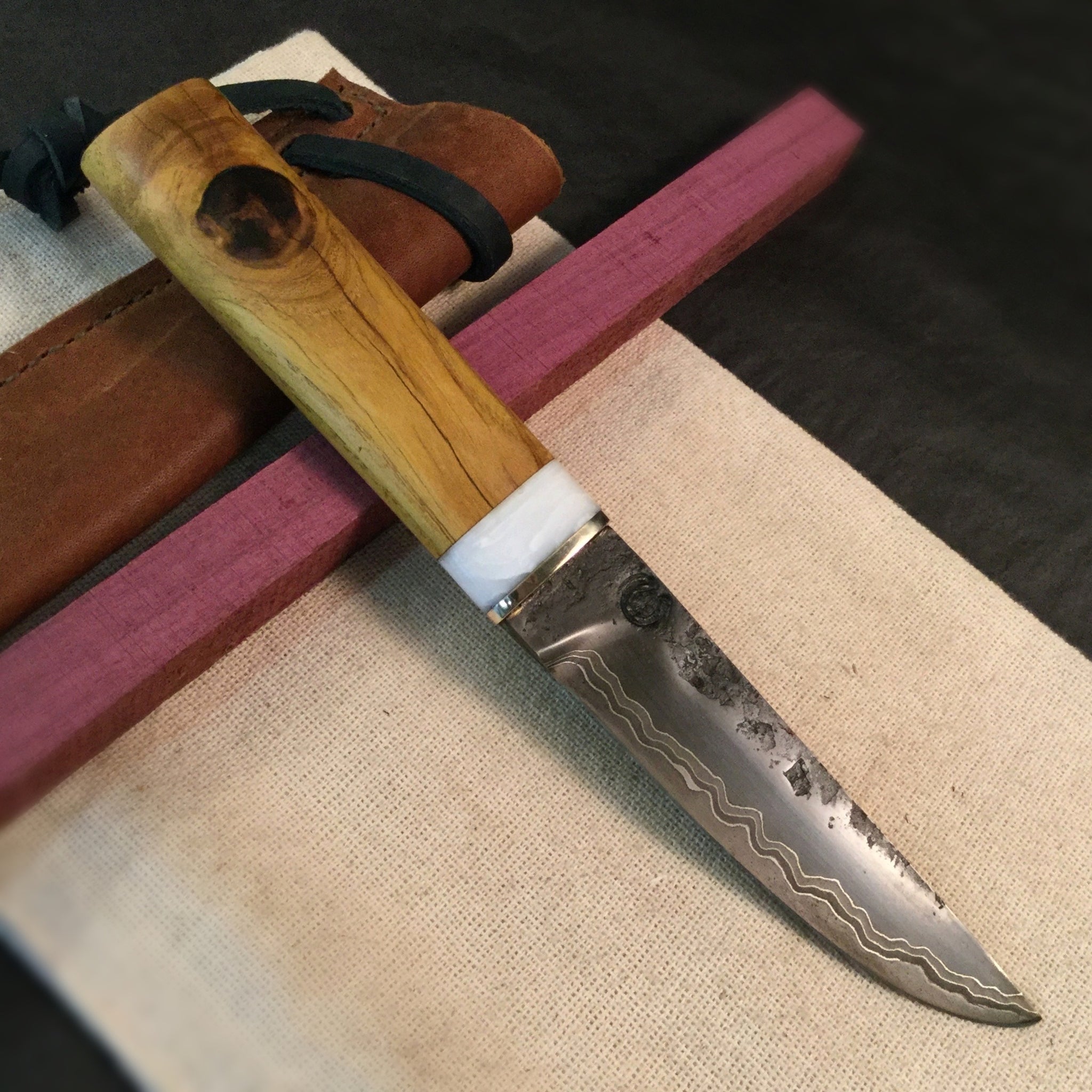 OCAI 812 Couteau à enduire bois lame en acier - 12 cm